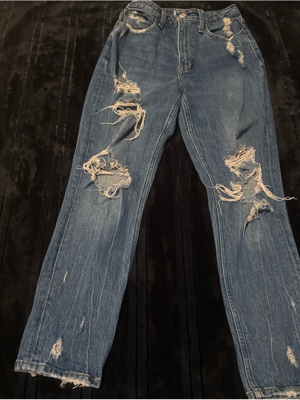 Women Distressed Blue Denim Jeans